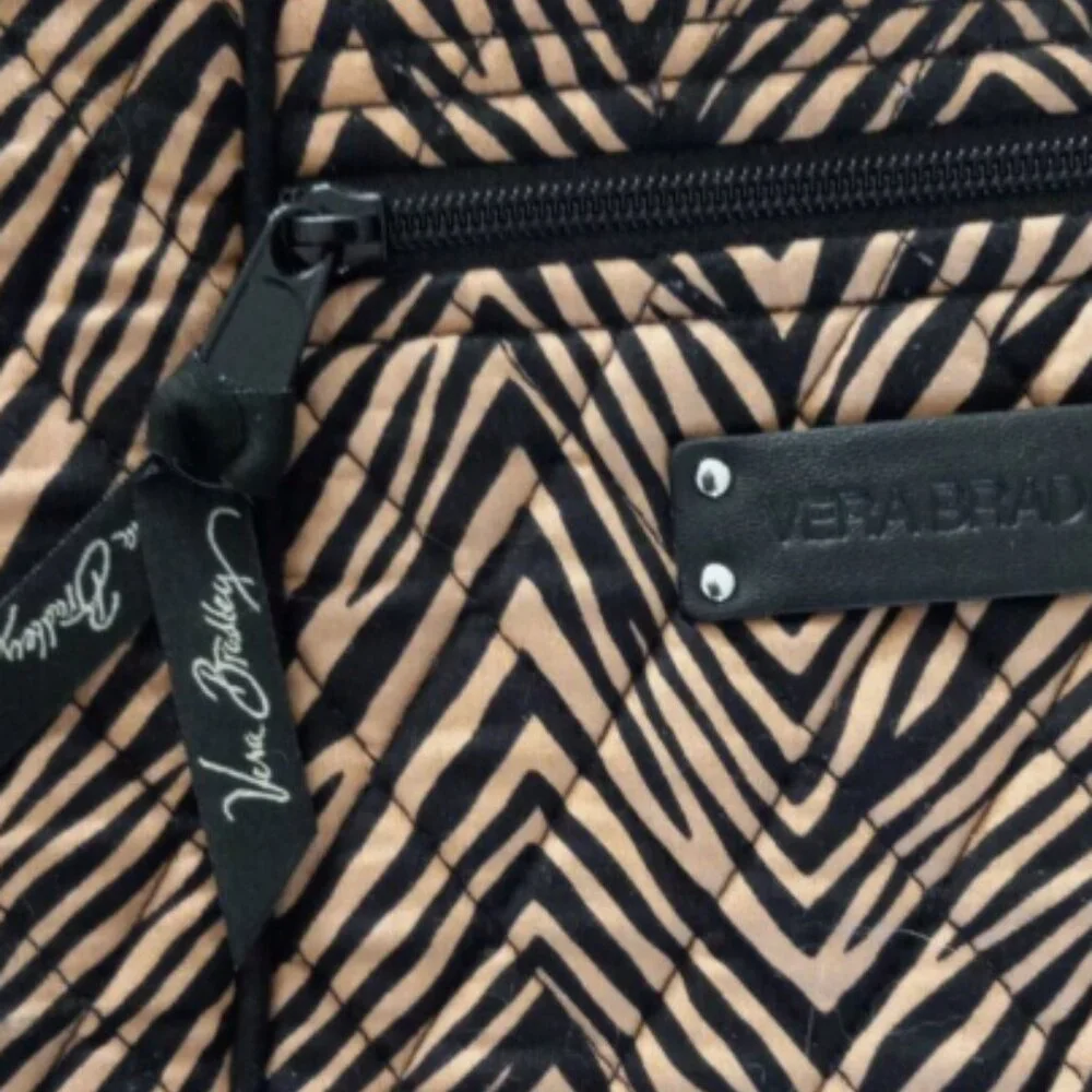🩷 Vera Bradley - Crossbody - Tan & Black - Animal Print - Festival Boho Concert - Picture 5 of 5
